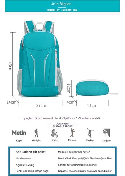 Açık Ultra Hafif Katlanır Sırt Çantası Boş Zaman Seyahat Dağcılık Yürüyüş Sırt Çantası (Yurt Dışından) indirimleri