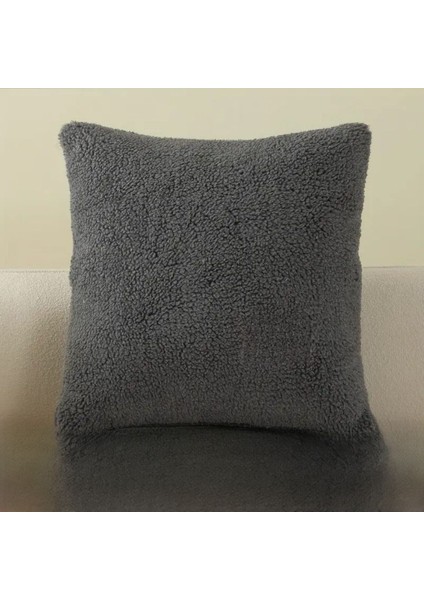Teddy Kıvırck Peluş Yastık Kılıf Kırlant ( 1ADET ) Ölçüm 40 x 40 cm