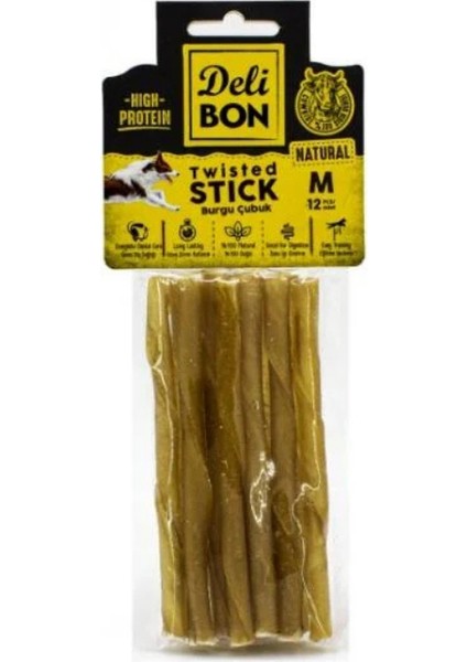Burgu Çubuk Orta Boy 12'li Paket Naturel