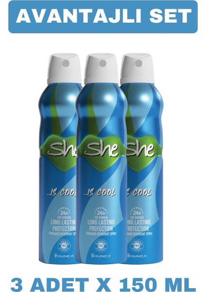 Deodorant For Women Is Cool 150ML x 3 Adet