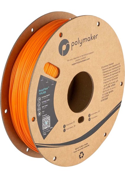 Polymaker Polyflex TPU95 Filament Turuncu