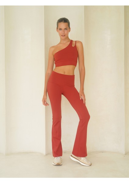 Asana Omuz Detay Spor Bordo Crop fiyatları