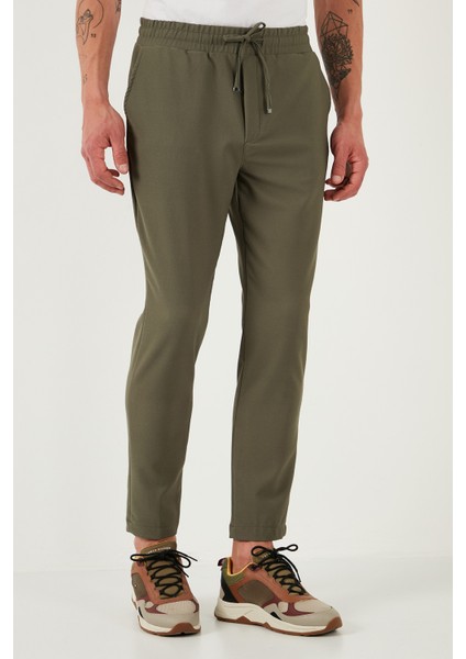 Streç Regular Fit Normal Bel Düz Paça Jogger Pantolon Erkek Pantolon CF25617953