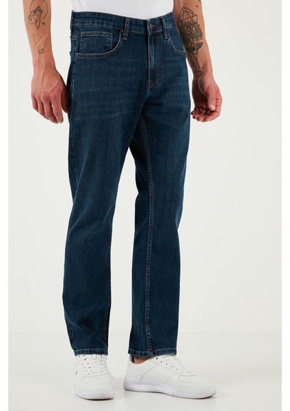 Streç Pamuklu Comfort Fit Yüksek Bel Boru Paça Jeans Erkek Kot Pantolon 4400S57TEXAS fiyatları