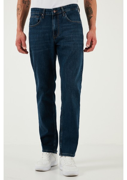 Streç Pamuklu Comfort Fit Yüksek Bel Boru Paça Jeans Erkek Kot Pantolon 4400S57TEXAS modelleri