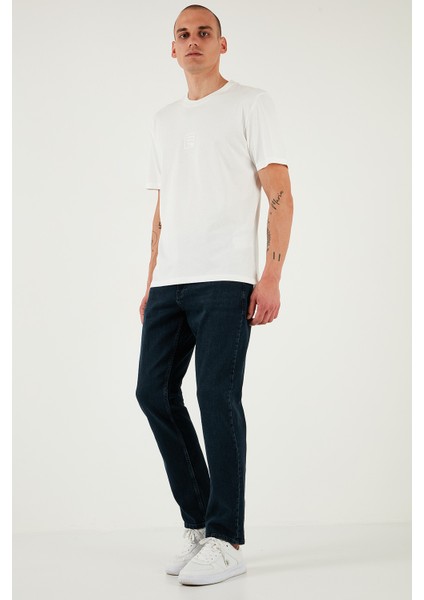 Streç Pamuklu Comfort Fit Yüksek Bel Boru Paça Jeans Erkek Kot Pantolon 4411S54TEXAS