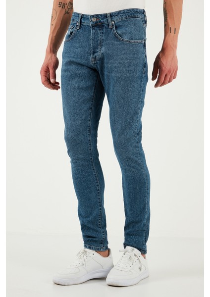Streç Pamuklu Slim Fit Normal Bel Dar Paça Jeans Erkek Kot Pantolon 1115S60NAPOLI modelleri