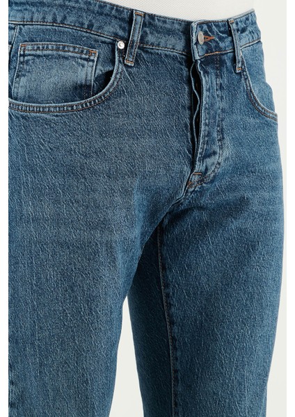 Streç Pamuklu Slim Fit Normal Bel Dar Paça Jeans Erkek Kot Pantolon 1115S60NAPOLI fırsatları