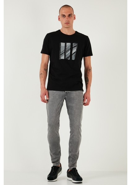 Streç Pamuklu Slim Fit Normal Bel Dar Paça Jeans Erkek Kot Pantolon 1124S59NAPOLI