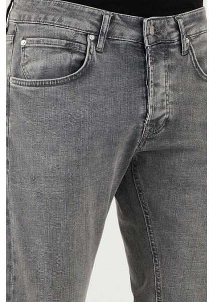 Streç Pamuklu Slim Fit Normal Bel Dar Paça Jeans Erkek Kot Pantolon 1124S59NAPOLI fırsatları