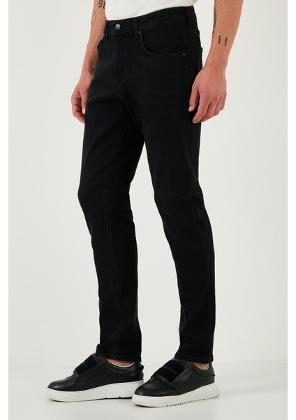 Streç Pamuklu Slim Fit Yüksek Bel Dar Paça Jeans Erkek Kot Pantolon 3300S55TOKYO fırsatları