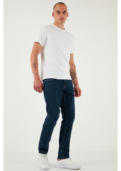 Streç Pamuklu Regular Fit Normal Bel Boru Paça Jeans Erkek Kot Pantolon 2201S51PARMA