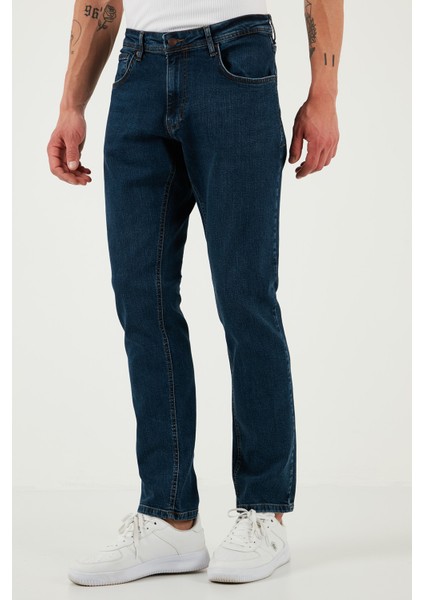 Streç Pamuklu Regular Fit Normal Bel Boru Paça Jeans Erkek Kot Pantolon 2201S51PARMA
