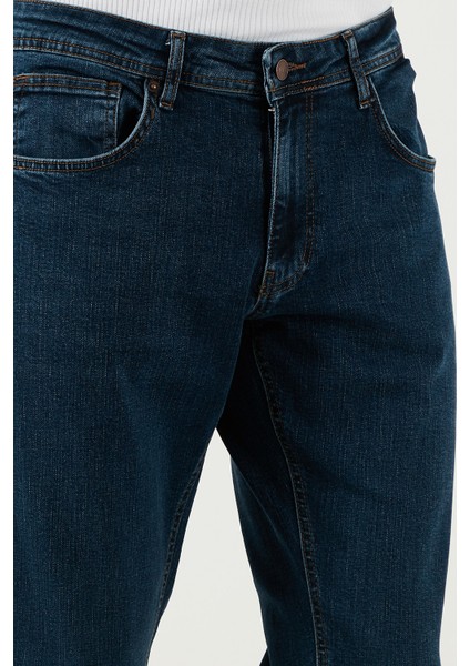 Streç Pamuklu Regular Fit Normal Bel Boru Paça Jeans Erkek Kot Pantolon 2201S51PARMA