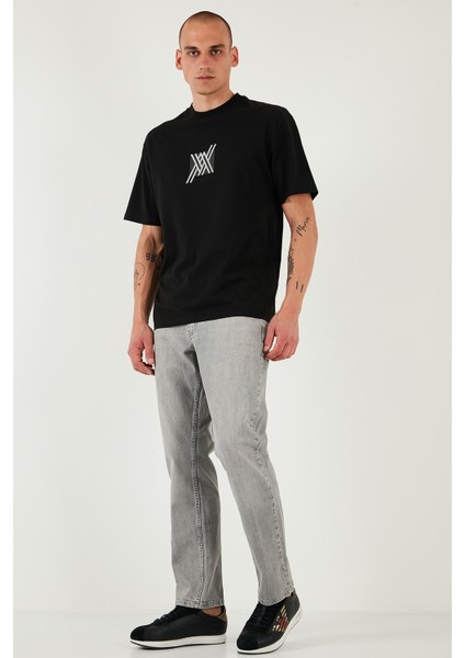 Streç Pamuklu Comfort Fit Yüksek Bel Boru Paça Jeans Erkek Kot Pantolon 4400S58TEXAS