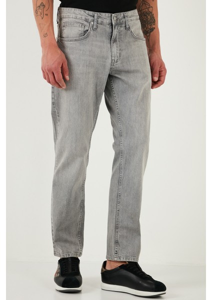 Streç Pamuklu Comfort Fit Yüksek Bel Boru Paça Jeans Erkek Kot Pantolon 4400S58TEXAS fiyatları