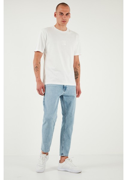 Streç Pamuklu Slim Fit Normal Bel Boru Paça Jeans Erkek Kot Pantolon 5900S601MILANO