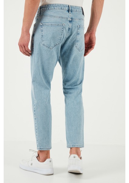 Streç Pamuklu Slim Fit Normal Bel Boru Paça Jeans Erkek Kot Pantolon 5900S601MILANO