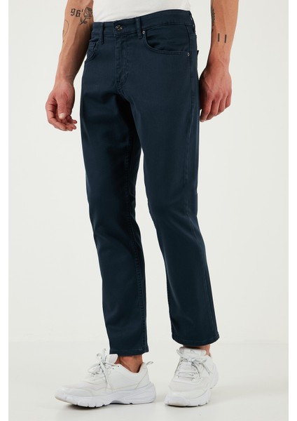 Streç Pamuklu Comfort Fit Yüksek Bel Boru Paça Jeans Erkek Kot Pantolon 4400S65TEXAS fırsatları