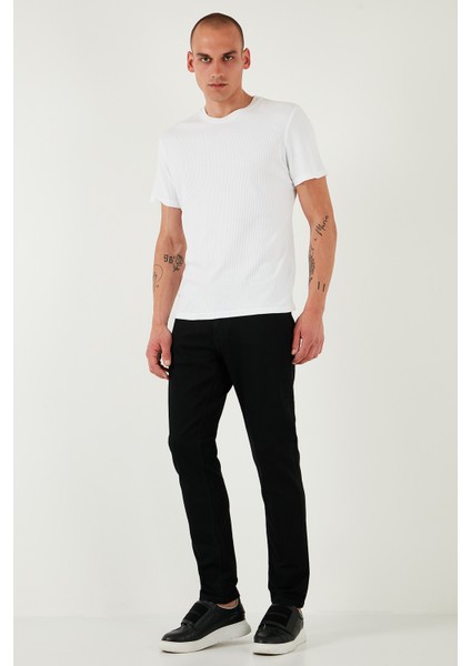 Streç Pamuklu Slim Fit Yüksek Bel Dar Paça Jeans Erkek Kot Pantolon 3300S68TOKYO
