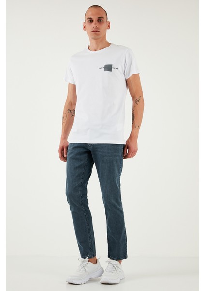 Streç Pamuklu Regular Fit Normal Bel Boru Paça Jeans Erkek Kot Pantolon 2201S73PARMA
