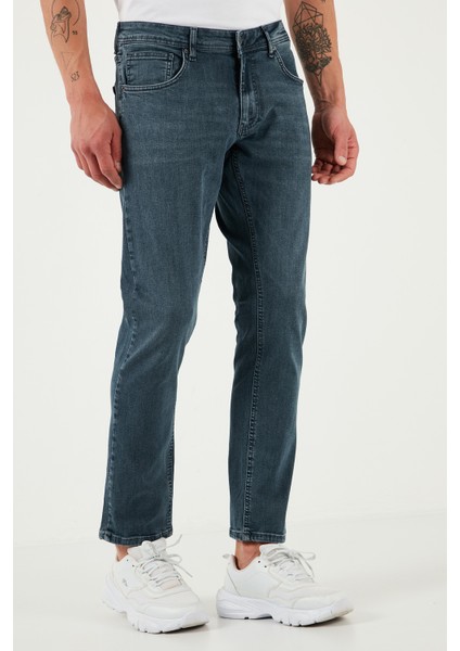 Streç Pamuklu Regular Fit Normal Bel Boru Paça Jeans Erkek Kot Pantolon 2201S73PARMA fiyatları