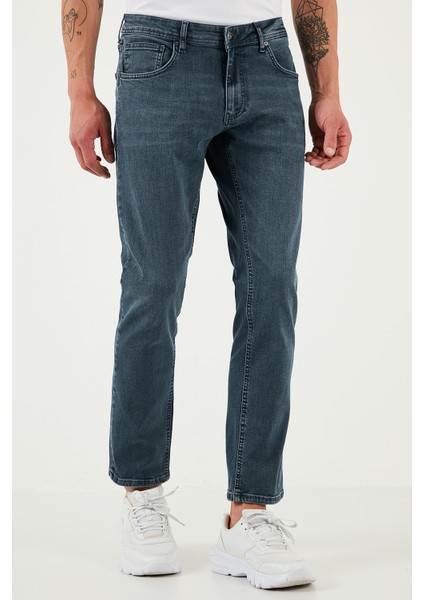Streç Pamuklu Regular Fit Normal Bel Boru Paça Jeans Erkek Kot Pantolon 2201S73PARMA modelleri