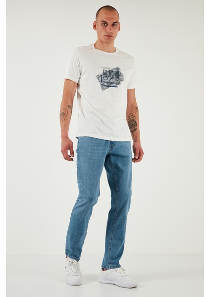 Streç Pamuklu Regular Fit Normal Bel Boru Paça Jeans Erkek Kot Pantolon 2201S511PARMA