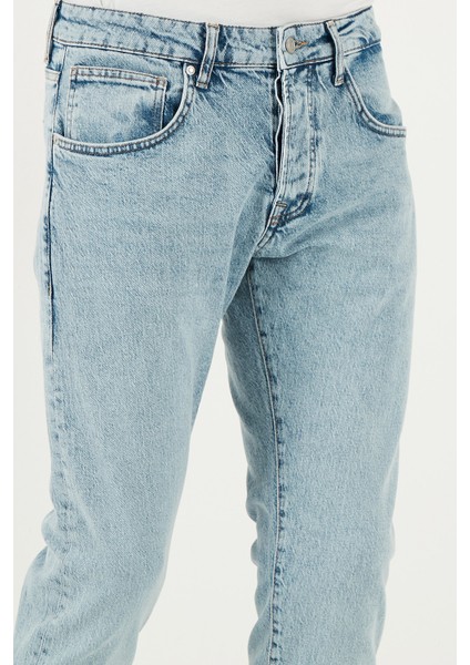 Streç Pamuklu Slim Fit Normal Bel Dar Paça Jeans Erkek Kot Pantolon 1115S601NAPOLI