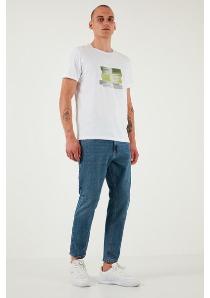 Streç Pamuklu Slim Fit Normal Bel Boru Paça Jeans Erkek Kot Pantolon 5900S60MILANO