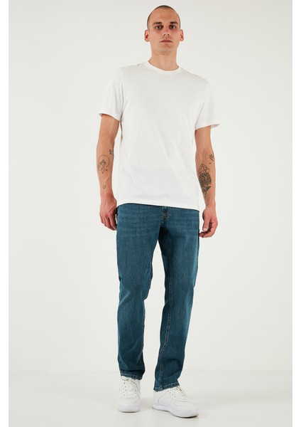 Streç Pamuklu Regular Fit Normal Bel Boru Paça Jeans Erkek Kot Pantolon 2210S56PARMA