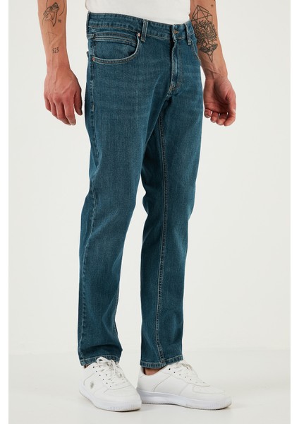 Streç Pamuklu Regular Fit Normal Bel Boru Paça Jeans Erkek Kot Pantolon 2210S56PARMA fiyatları