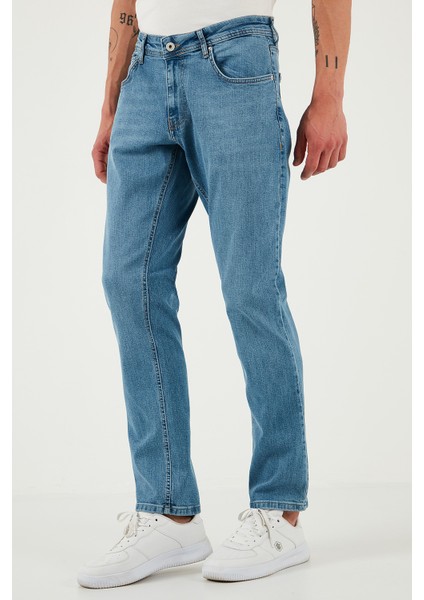 Streç Pamuklu Regular Fit Normal Bel Boru Paça Jeans Erkek Kot Pantolon 2201S511PARMA