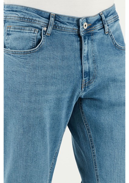 Streç Pamuklu Regular Fit Normal Bel Boru Paça Jeans Erkek Kot Pantolon 2201S511PARMA