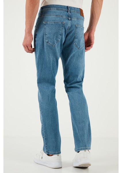 Streç Pamuklu Regular Fit Normal Bel Boru Paça Jeans Erkek Kot Pantolon 2201S511PARMA