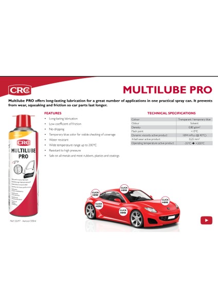 Multilube Pro Sıvı Gres Sprey 500 ml