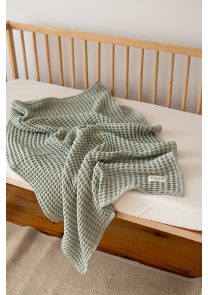 %100 Pamuk Waffle Bebek Pike Örtüsü