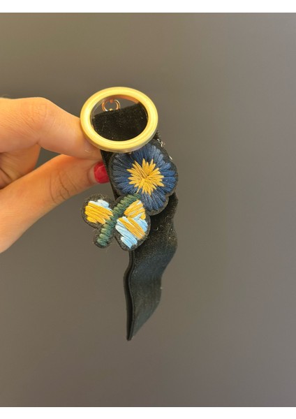 Nakış Işlemeli Iğneli Broş Giyim Aksesuarı 11X2 cm