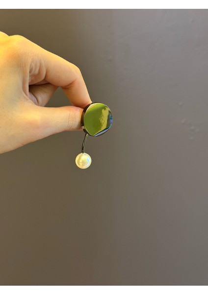 Çelik Füme Inci Boncuklu Tasarım Broş Yaka Giyim Aksesuarı 5x3 cm fırsatları