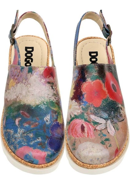 Kadın Vegan Deri Çok Renkli Kalın Taban Sandalet - Full Of Hope Tasarım modelleri