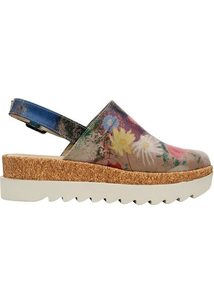 Kadın Vegan Deri Çok Renkli Kalın Taban Sandalet - Full Of Hope Tasarım indirimleri