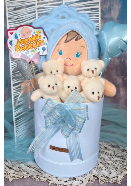 Özel Kutuda Uyku Arkadaşı Bebeto Peluş Bebeği ile Yeni Doğan Hediye Seti- Babyshower, Yenidoğan Hediyesi fiyatları
