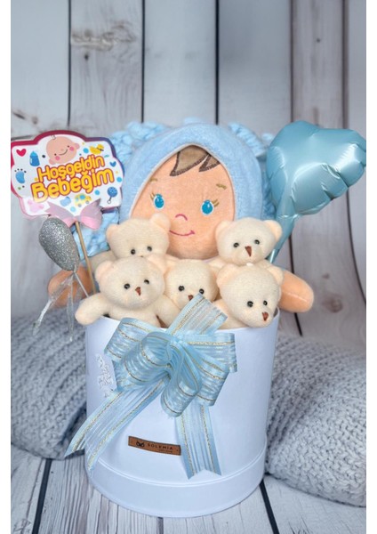 Özel Kutuda Uyku Arkadaşı Bebeto Peluş Bebeği ile Yeni Doğan Hediye Seti- Babyshower, Yenidoğan Hediyesi indirimleri