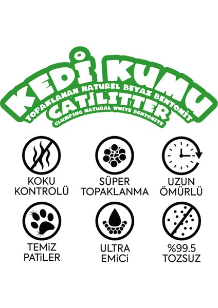 Kedi Kumu Natural 5 Lt x 2 Adet indirimleri