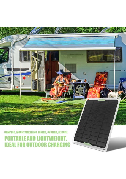 20W Güneş Paneli 12V/5V Usb2.0 Güneş Enerjili Araç Şarj Cihazı Açık Taşınabilir Monokristal Silikon Esnek Güneş Paneli (Yurt Dışından) indirimleri