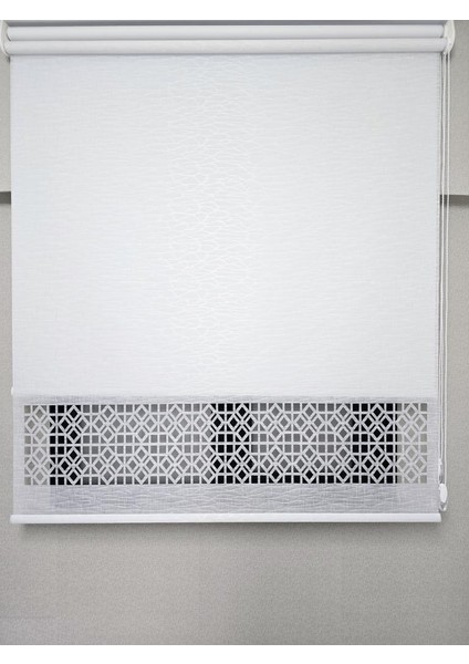 Keten Kumaşlı Lazer Kesim Tül Stor Perde MLT1004 fiyatları