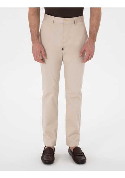 Erkek Bej Regular Fit Basic Kanvas Pantolon 50305473-VR011