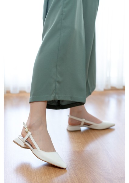 Felina Beyaz ( 3 cm Topuklu ) Sivri Burun Topuklu Ayakkabı fırsatları