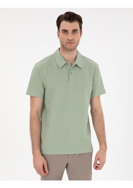 Erkek Çağla Yeşili Slim Fit Polo Yaka Tişört 50307581-VR016