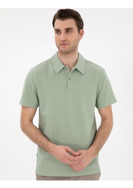 Erkek Çağla Yeşili Slim Fit Polo Yaka Tişört 50307581-VR016 modelleri